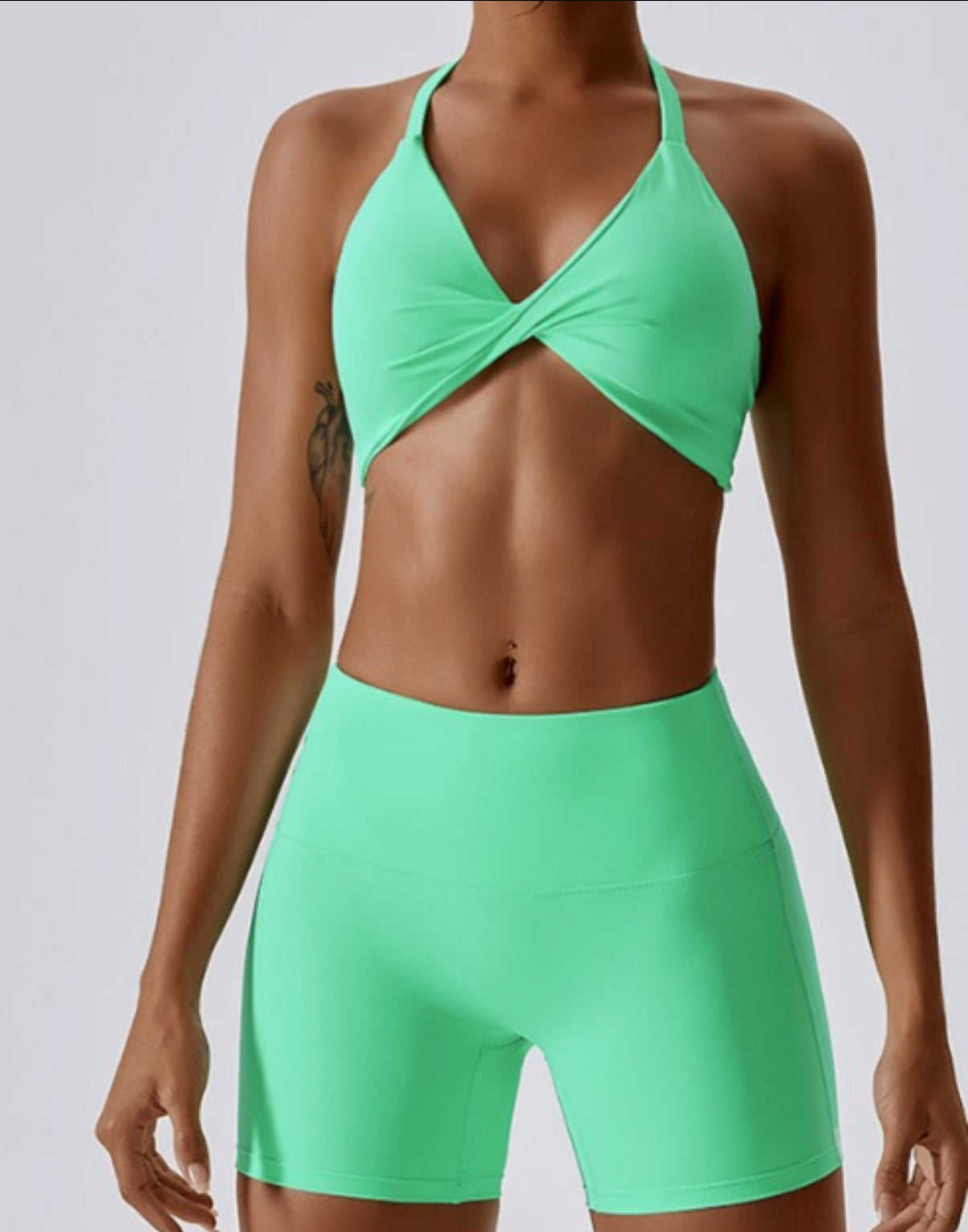 Dancer Biker Shorts - Lime Coconut